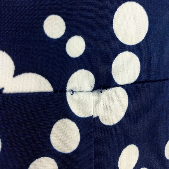 Glamour Fit-And-Flare Blue Polka Dot Dress - Picture 4 of 6